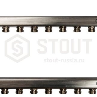 SMS 0923 000009 STOUT Коллектор из нержавеющей стали для радиаторной разводки 9 вых.