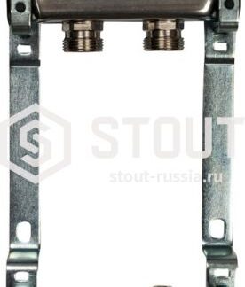SMS 0923 000002 STOUT Коллектор из нержавеющей стали для радиаторной разводки 2 вых