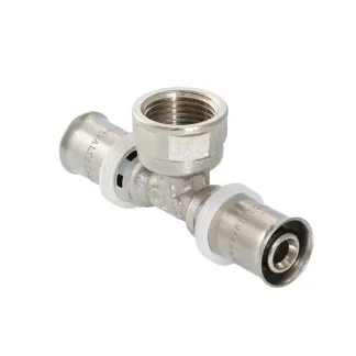 Тройник пресс с вн. резьб. 16х1/2" Valtec VTm.232.N.160416