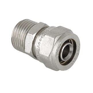 Соединитель обжимной прямой с нр. резьб. 16х1/2" Valtec VTm.301.N.001604