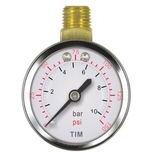 Манометр 1/4" 10бар радиальный с верх.подкл. Y50C-10 TIM