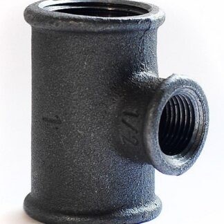 Тройник-переход чёрный 1-1/2" - 1-1/4"