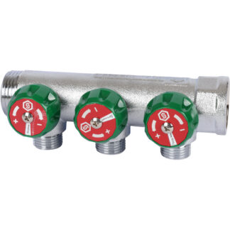 SMB 6849 341203 STOUT Коллектор регулирующий 3/4", 3 отвода 1/2'' плоское уплотнение