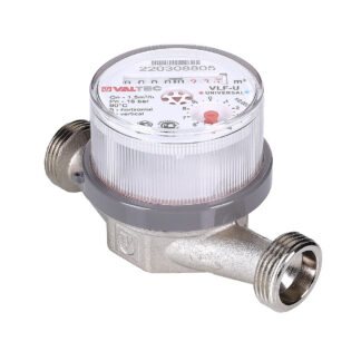 Водосчетчик универсальный квартирный до +90°C, 1,5м3, 1/2", 110мм Valtec (NEW) VLF-15U