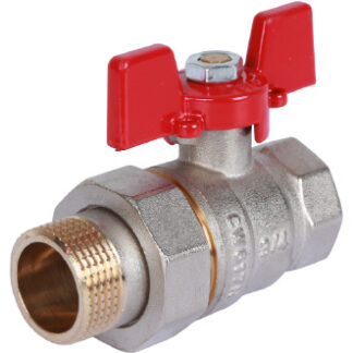 RBV-0005-0510220 ROOMER Шаровой кран с американкой 3/4'' ВН/НР, ручка бабочка