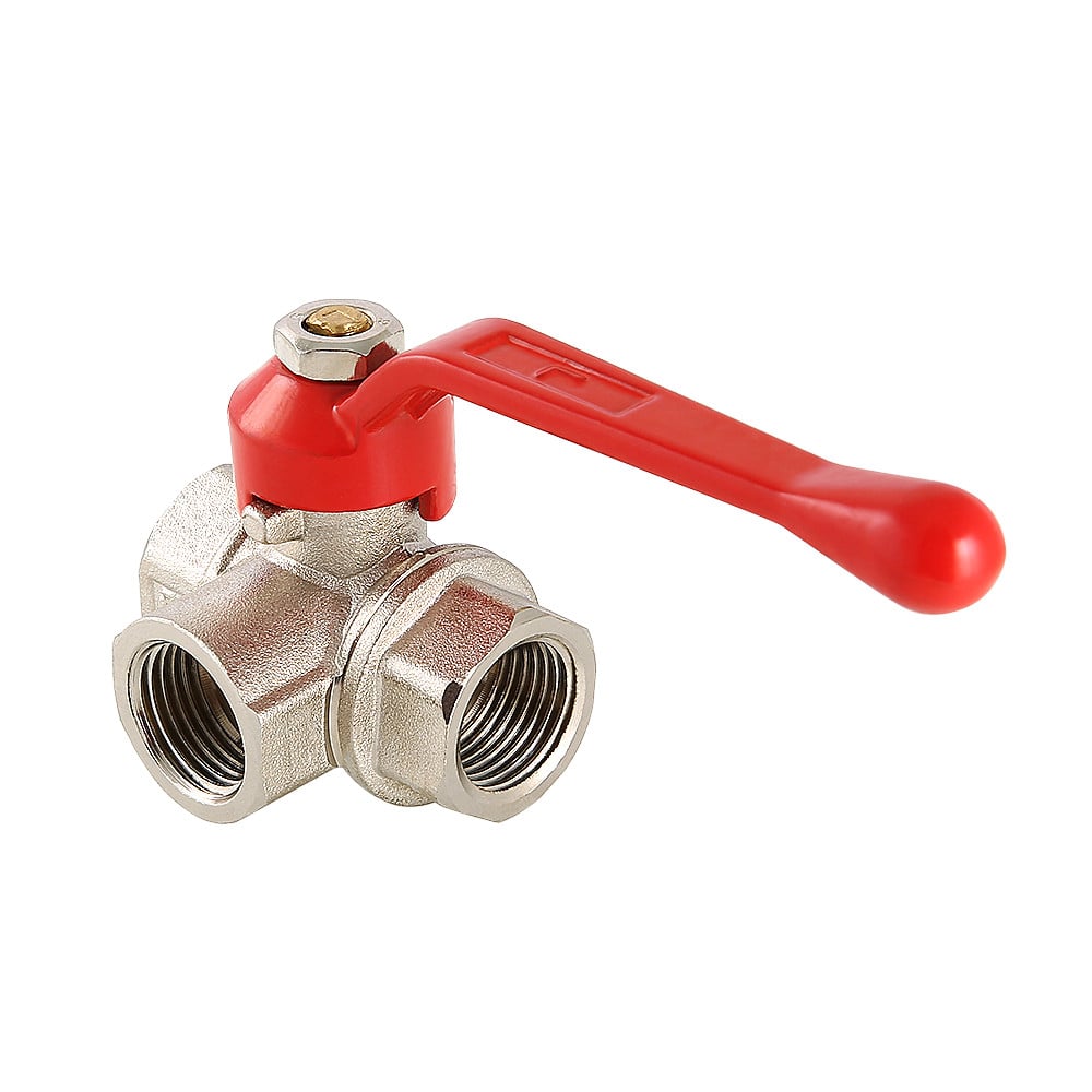 Кран шаровой трехходовой L-образный 1/2" Valtec