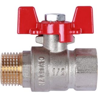 RBV-0004-0210215 ROOMER Шаровой кран 1/2'' ВН/НР, ручка бабочка
