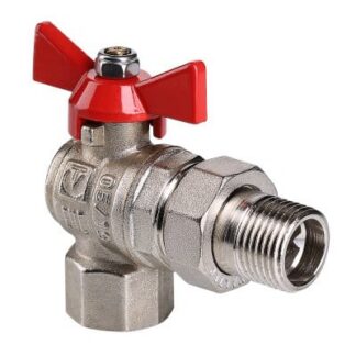 Кран шаровой BASE с американкой угловой 1" вн-нр Valtec