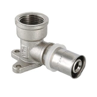 Угольник пресс с вн. резьб. 16х1/2" удлиненный  с крепл. Valtec VTm.254H.N.001604