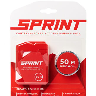Уплотнительная нить Sprint 50м бокс + 50м катушка, блистер 04061