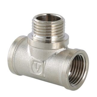 Тройник переходной вн-нр-вн 3/4" никель Valtec