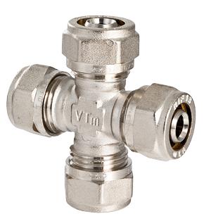Крестовина обжимная 16х16х16х16 Valtec VTm.341.N.161616