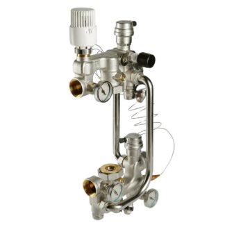 Насосно-смесительный узел для теплого пола Combi 180мм с термоголовкой Valtec VT.COMBI.0.180